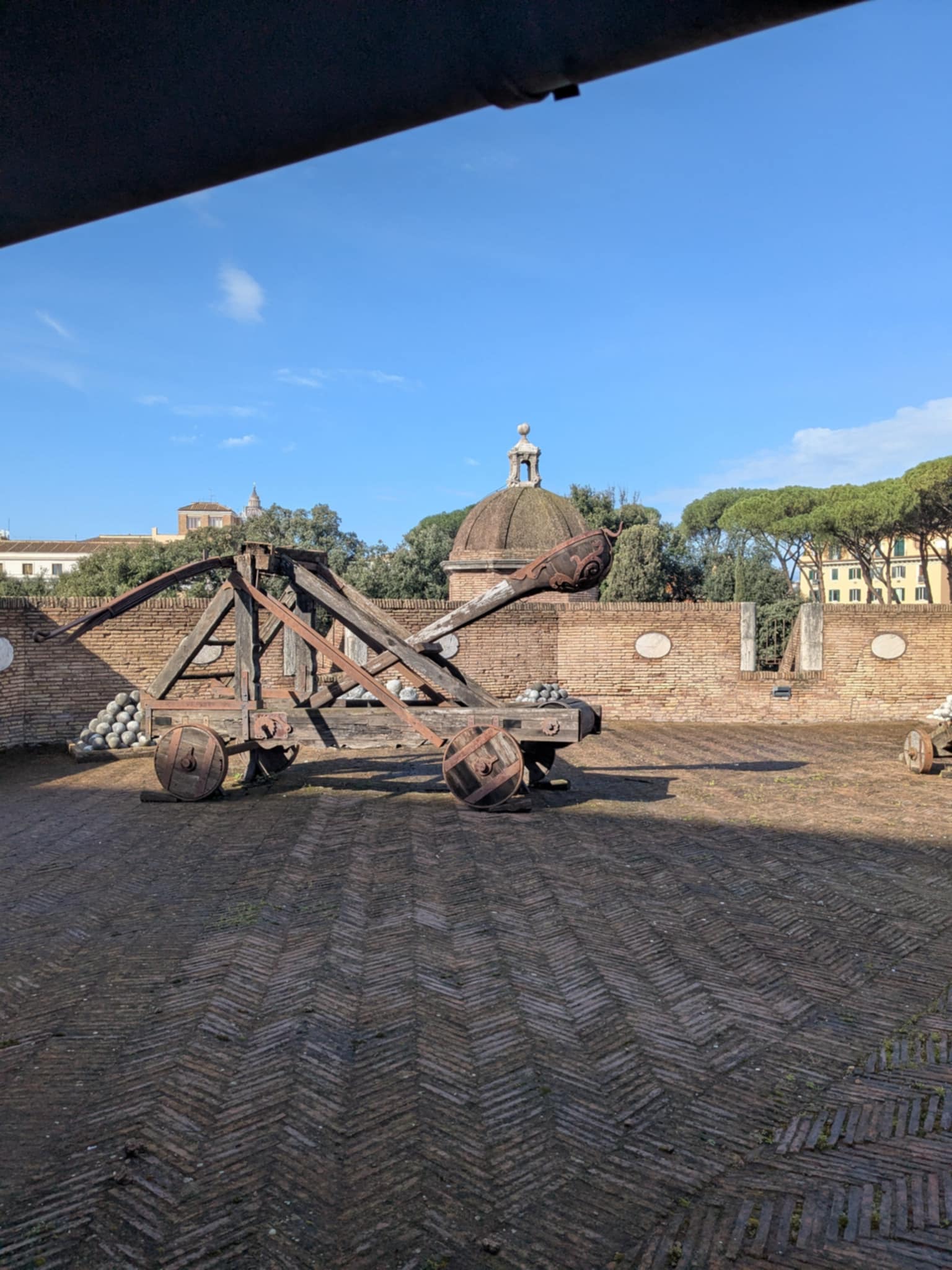 Catapulte bastion château Saint-Ange