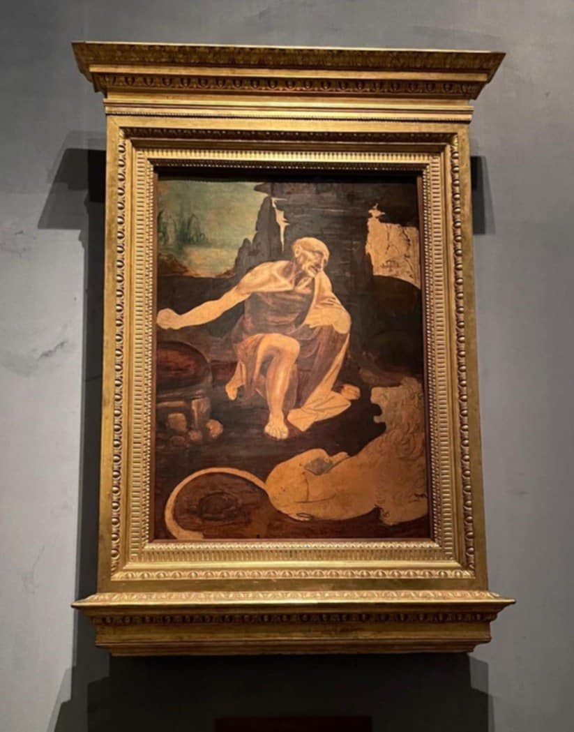 Saint Jérôme, peinture de Leonard de Vinci