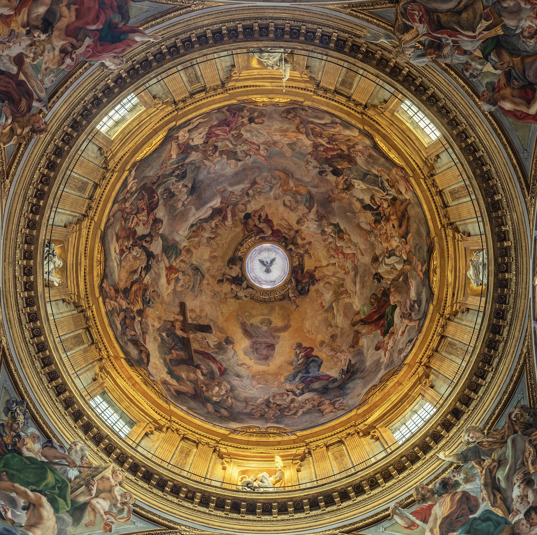 La coupole de l'église de Gesù de Rome