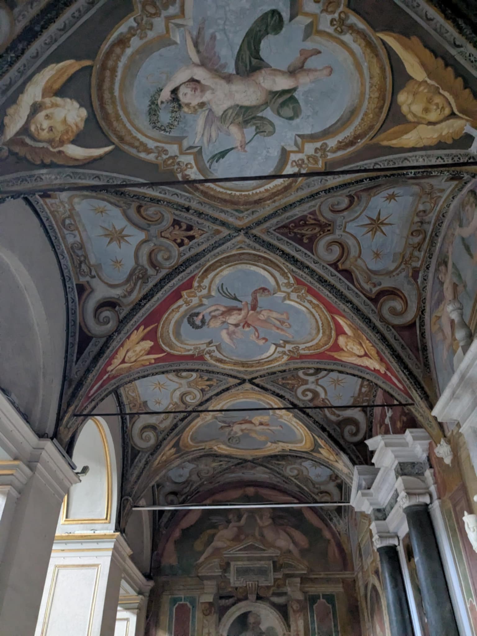 Fresque au plafond de la basilique Sainte-Cécile-en-Trastevere