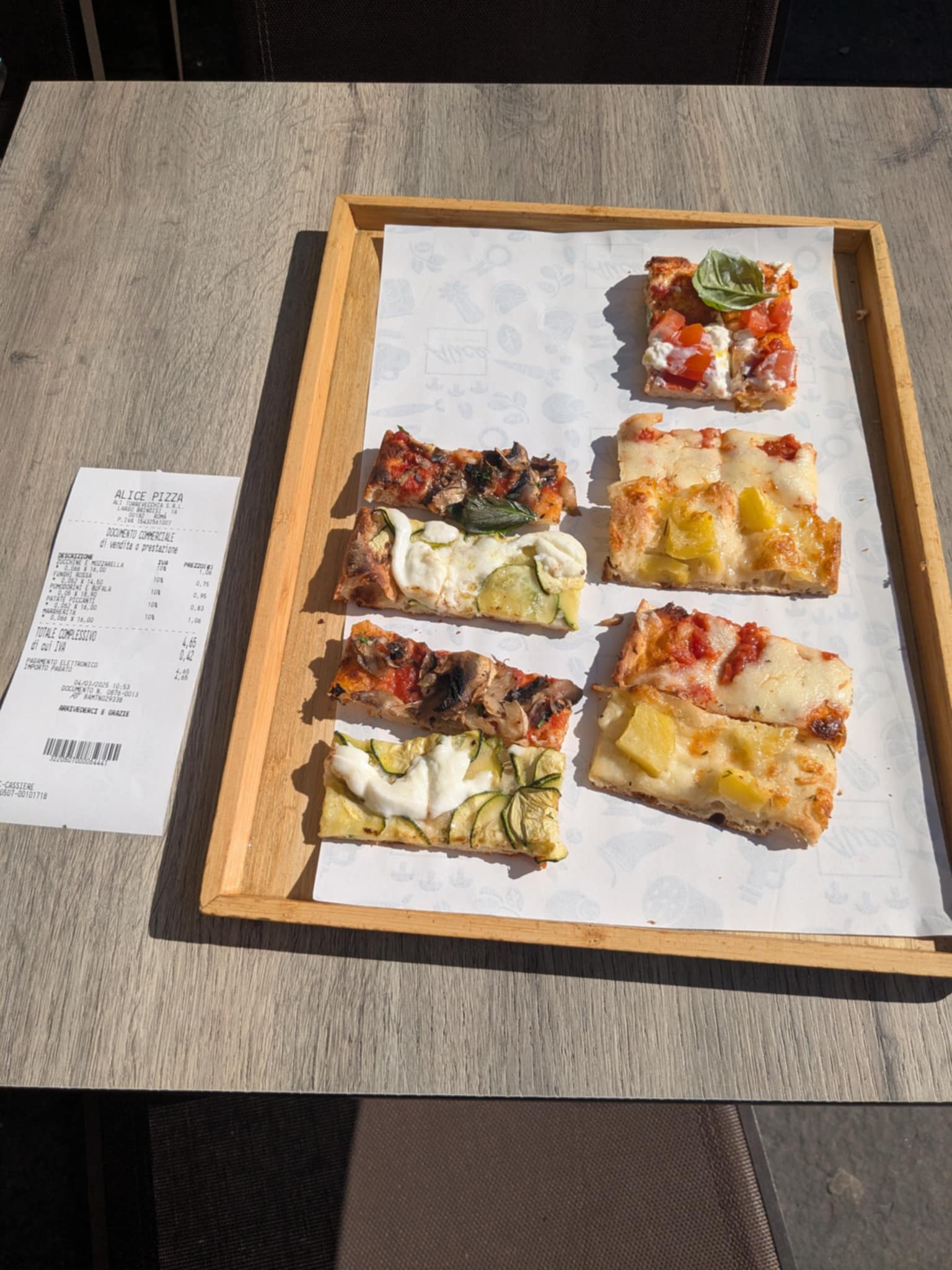 Parts de pizza Alice