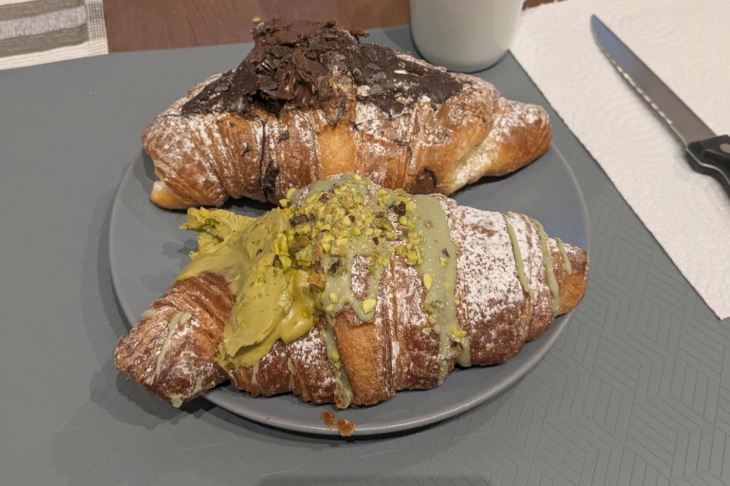 Croissants pistache et chocolat