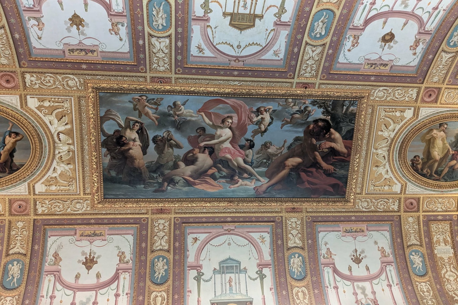Fresque plafond de la première salle dans la Galerie Borghèse