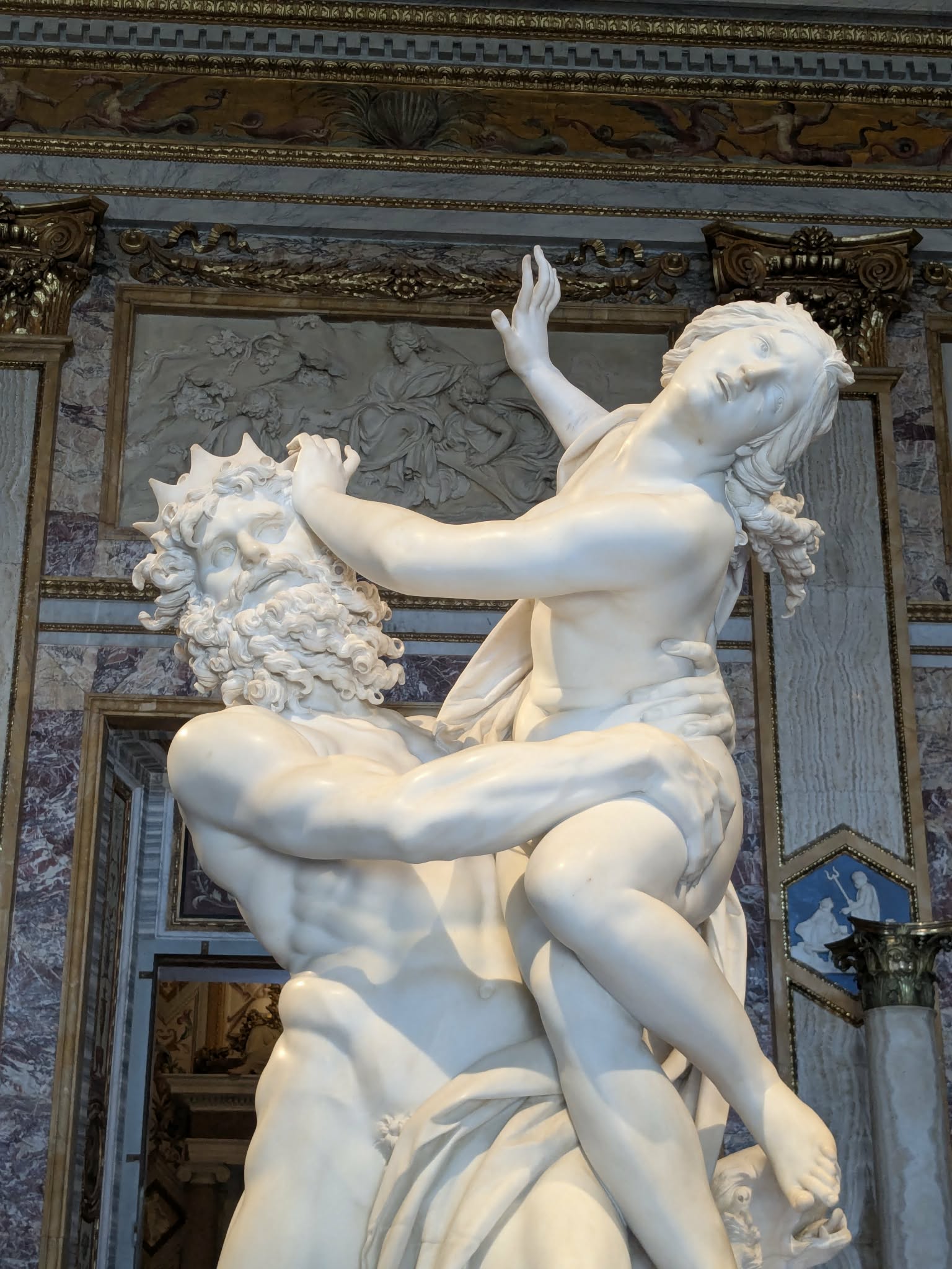 Statue dans la première salle de la Galerie Borghèse